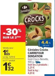 Carrefour Drive Carrefour - céréales crocks sensation offre
