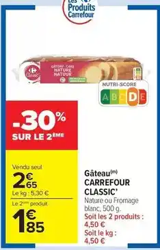Carrefour Drive Carrefour - gâteau classic' offre