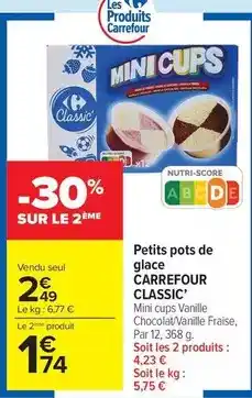 Carrefour Drive Carrefour - petits pots de glace classic offre