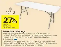 Carrefour Drive Artis - table pliante multi-usage offre