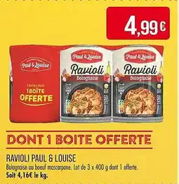 Match Ravioli paul & louise offre