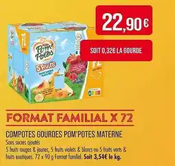 Match Compotes gourdes pom'potes materne offre