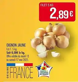 Match Oignon jaune offre