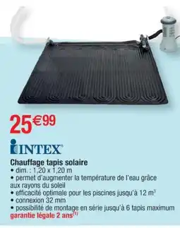 Cora x Carrefour INTEX Chauffage tapis solaire offre