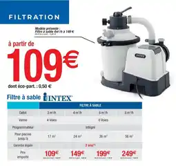 Cora x Carrefour INTEX Filtre à sable offre