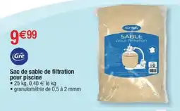 Cora x Carrefour GRE Sac de sable de filtration pour piscine offre