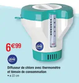 Cora x Carrefour GRE Diffuseur de chlore avec thermomètre et témoin de consommation offre
