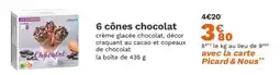 Picard Picard - 6 cônes chocolat offre