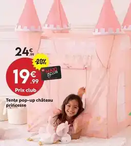 Maxi Bazar Tente pop-up château princesse offre