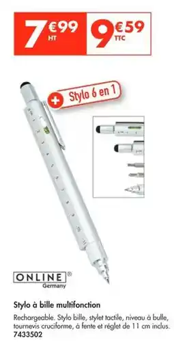 Plein ciel Sylo Ă bille multifonction offre