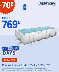 E.Leclerc Jardi Bestway - piscine hors sol 549 x 274 x 122 cm offre