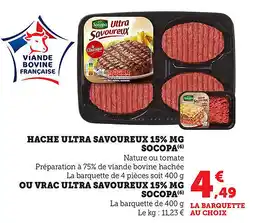 Bi1 Hache ultra savoureux 15% mg socopa offre