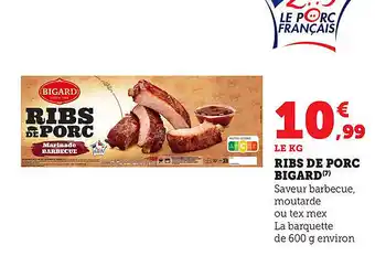 Bi1 Ribs de porc bigard offre