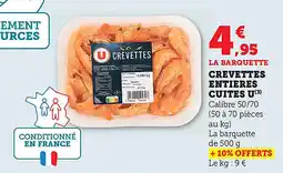 Bi1 Crevettes entieres cuites u offre