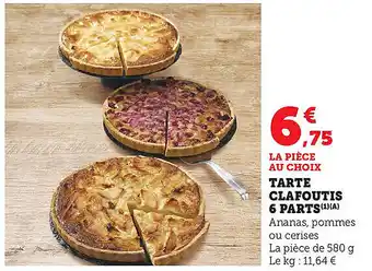 Bi1 Tarte clafoutis 6 parts offre