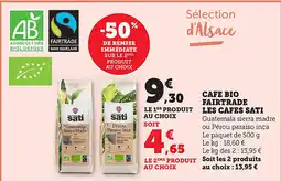 Bi1 Cafe bio fairtrade les cafes sati offre