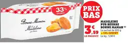 Bi1 Madeleine pur beurre bonne maman offre
