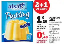 Bi1 Pudding alsa offre