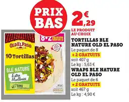Bi1 Tortillas ble nature old el paso offre