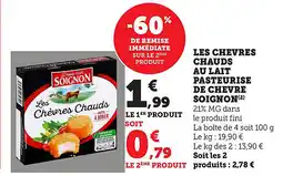 Bi1 Les chevres chauds au lait pasteurise de chevre soignon offre