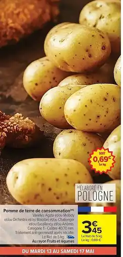 Carrefour Drive Pomme de terre de consommation offre