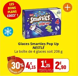 Coccinelle Supermarché Glaces smarties pop up nestlé offre