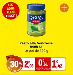 Coccinelle Supermarché Pesto alla genovese barilla offre