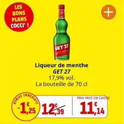 Coccinelle Supermarché Liqueur de menthe get 27 offre