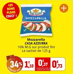 Coccinelle Supermarché Mozzarella casa azzurra offre