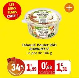 Coccinelle Supermarché Taboulé poulet rôti bonduelle offre