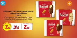 Coccinelle Supermarché Bâtonnets de crème glacée biscuit speculoos & crème lotus offre