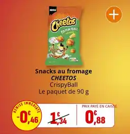Coccinelle Supermarché Snacks au fromage cheetos offre
