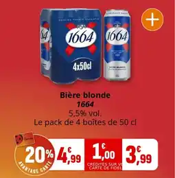Coccinelle Supermarché Bière blonde 1664 offre