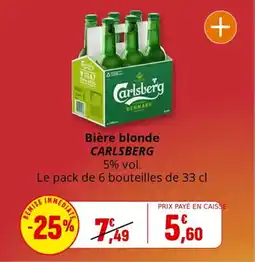 Coccinelle Supermarché Bière blonde carlsberg offre