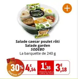Coccinelle Supermarché Salade caesar poulet rôti salade garden sodebo offre