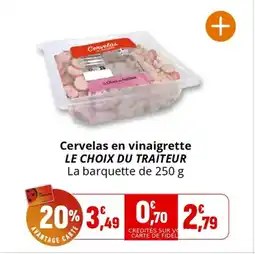 Coccinelle Supermarché Cervelas en vinaigrette le choix du traiteur offre