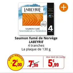 Coccinelle Supermarché Saumon fumé de norvège labeyrie offre