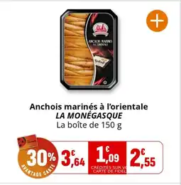 Coccinelle Supermarché Anchois marinés à l'orientale la monégasque offre