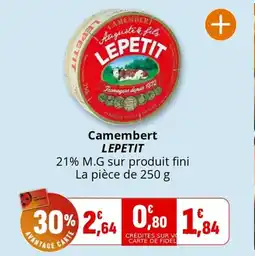Coccinelle Supermarché Camembert lepetit offre