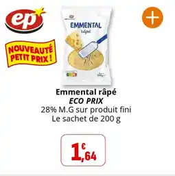 Coccinelle Supermarché Emmental râpé eco prix offre