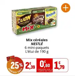 Coccinelle Supermarché Mix céréales nestlé offre