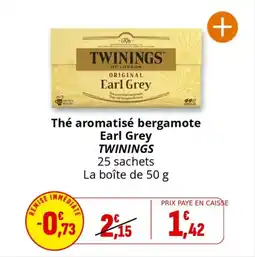 Coccinelle Supermarché Thé aromatisé bergamote earl grey twinings offre