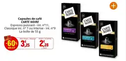 Coccinelle Supermarché Capsules de café carte noire offre