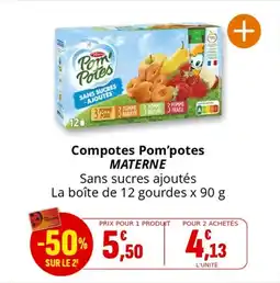 Coccinelle Supermarché Compotes pom'potes materne offre