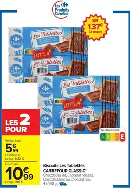 Carrefour Drive CARREFOUR CLASSIC Biscuits Les Tablettes offre
