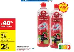 Carrefour Drive CARREFOUR CLASSIC' Grenadine, Citron ou Menthe offre