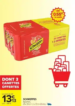 Carrefour Drive SCHWEPPES Agrumes, offre