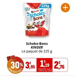 Coccinelle Supermarché Schoko- bons kinder offre