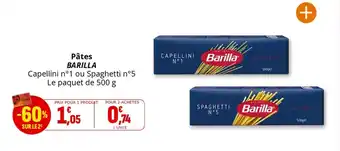 Coccinelle Supermarché Pâtes barilla offre