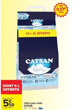 Carrefour Drive CATSAN Litière pour chats offre